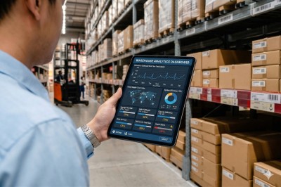 WMS am Packtisch mit Touchscreen für Handelsprozesse WMS am Packtisch mit Touchscreen für Handelsprozesse