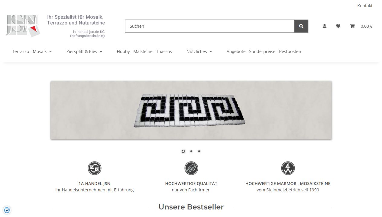 Website von 1A-Handel-JSN mit JTL-Shop und Konfigurator