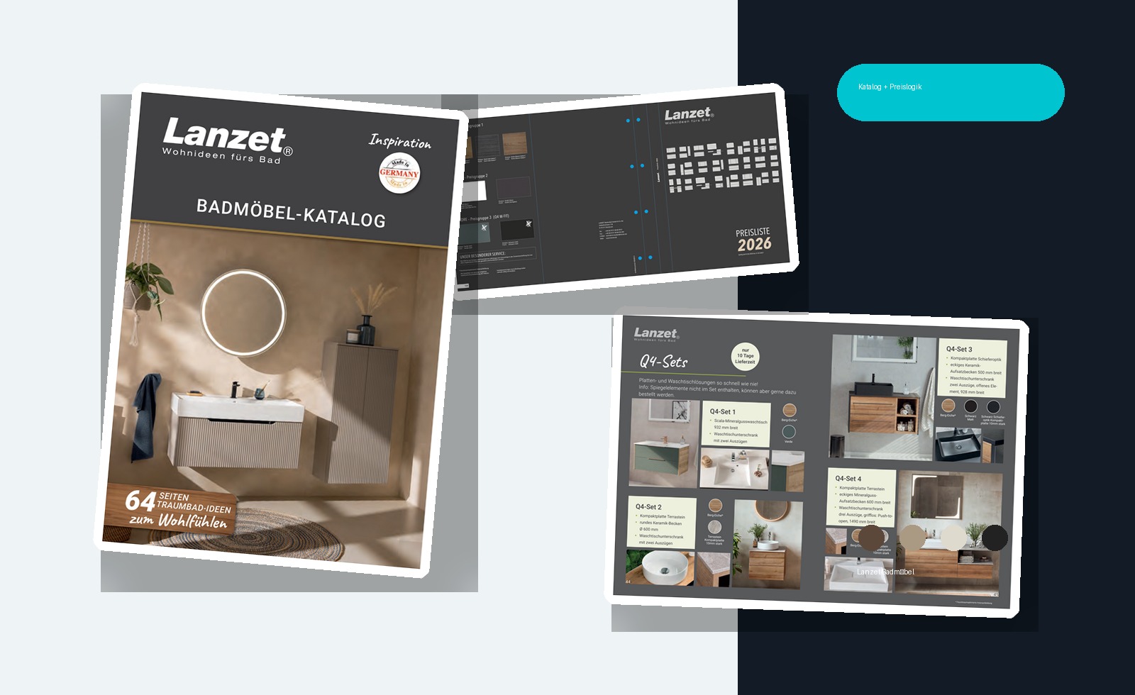 Lanzet Badmöbel Katalog und Preisliste als Printsystem