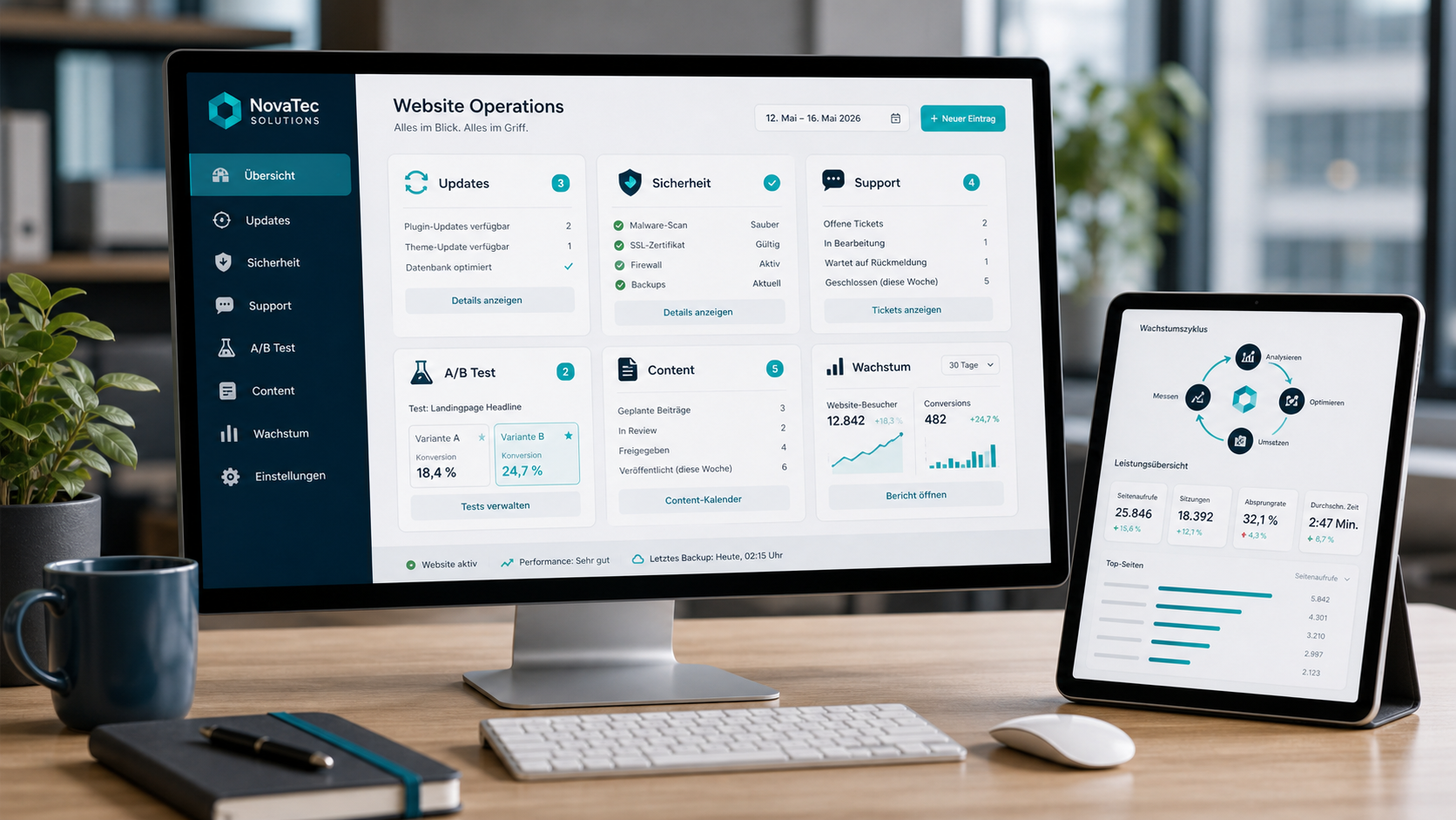 Digitale Prozesse und Operations-Anbindung auf Websites